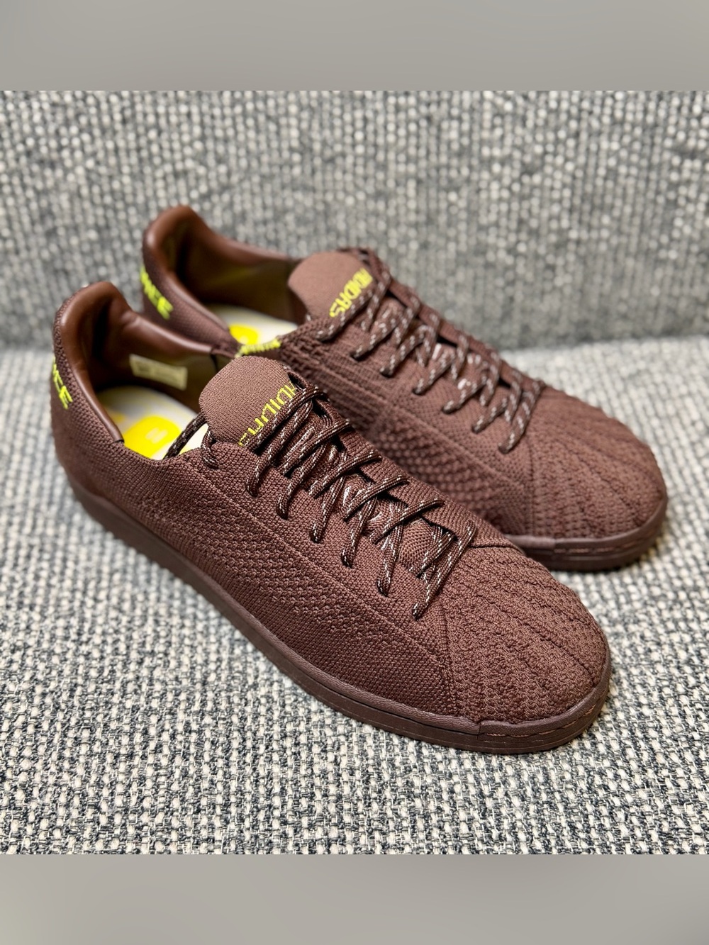 Adidas x Pharrell Williams Superstar Primeknit Brown Sneakers Men’s Size 8 EUC